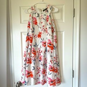 Ivanka Trump a-line white strapless dress